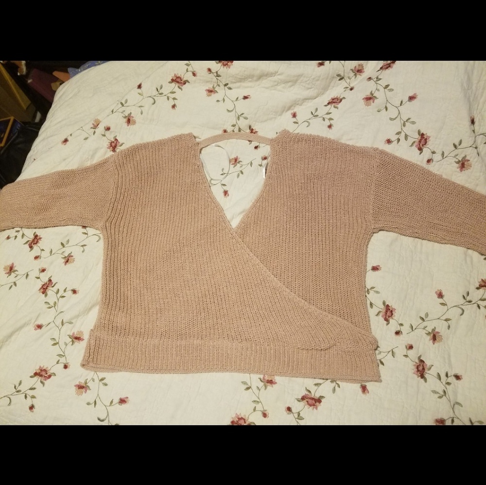 F21 Contemporary Surplice Sweater